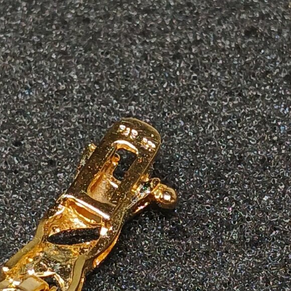 24K Gold Over Sterling Silver Sapphire Tennis Bracelet 7.25" 14g NWT - Picture 5 of 13